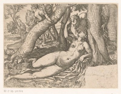 Venus bliver vækket af en satyr af Anonymous