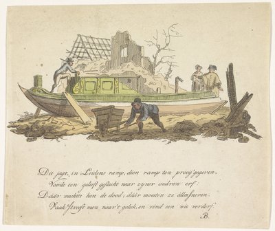 Sprængt yacht af Rietmilder, 1807 af Anonymous