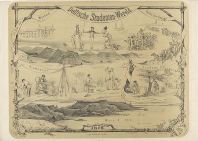 Delft-studentens verden, 1876 Delft Student World (titel på objekt) af Anonymous