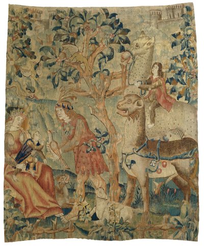Vilde mænd og dyr i et landskab (fragment) af Anonymous
