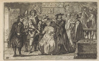 Curing Disease by Dancing, 1673 La Maladie Guarie par la dance / Curing sygdom gennem dans. 1673 (titel på objekt) af Anonymous