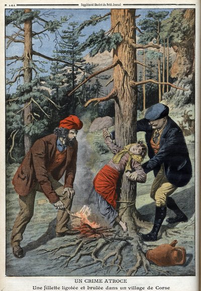 En pige bundet og brulee i en landsby på Korsika - "" The Petity Journal", 1. maj af Anonymous Anonymous