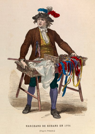 En båndhandler i 1774/båndsælger i 1774 - privat samling af Anonymous Anonymous