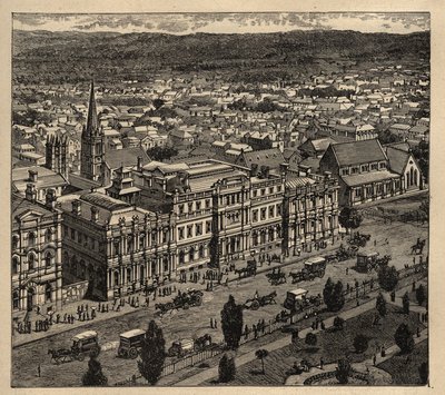 Adelaide - Australien - 1890 - gravering 1890 af Anonymous Anonymous