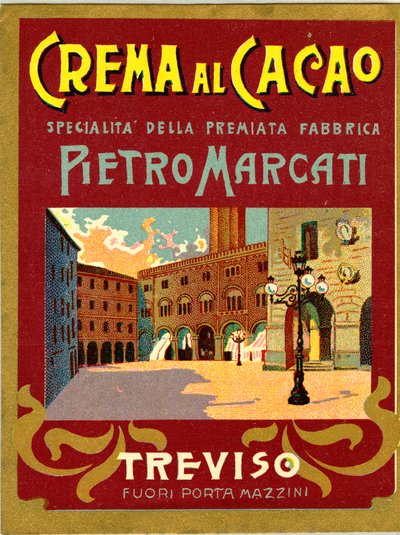 Annonce for kakaocreme Marcati fra Treviso (Chromolithography) af Anonymous Anonymous