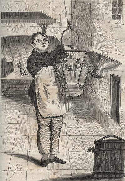 Anthelme Collet (1785-1840) i fængslet i Rochefort. Indgravering i "Fangernes historie fra deres skabelse til i dag"" (1877) af Pierre Zaccone (1817-1895) (Colonia Penale - Straffekoloni). Privat samling. af Anonymous Anonymous