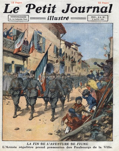 Som følge af Rapallo-handlen blev Fiume (Rijeka) en fri stat, den italienske hær, som netop havde fordrevet Gabriele d