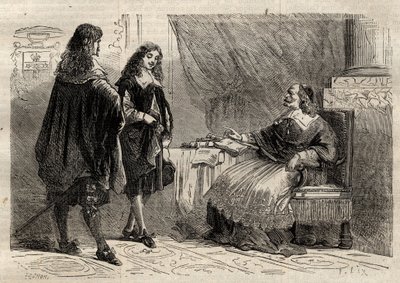 Kardinal Mazarin og Jean-Baptiste Colbert, franske statsmænd af Anonymous Anonymous