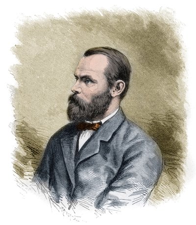 Carl Christian Koldewey (1837-1908) Tysk arktisk opdagelsesrejsende, leder af begge tyske nordpolarekspeditioner - Carl Christian Koldewey Tysk polarforsker - gravering slutningen af det 19. århundrede af Anonymous Anonymous