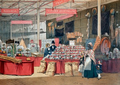 Colonial Products Pavilion på London World Expo. 1851. London, Victoria and Albert Museum af Anonymous Anonymous