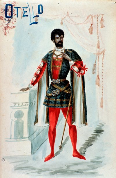 Kostume til Otello i operaen af ​​Giuseppe Verdi af Anonymous Anonymous