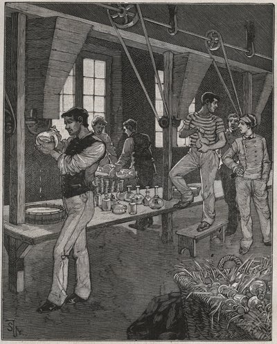 Krystalgraverværksted i Frankrig i det 19. århundrede. Indgravering fra 1885 i "" Les arts et metiers illustres"" af Adolphe BITARD. af Anonymous Anonymous