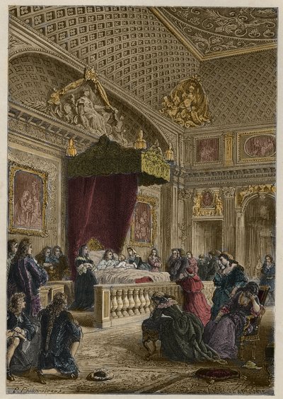 Ludvig XIVs død i Versailles den 1. september af Anonymous Anonymous