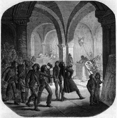 Ødelæggelse af det franske monarkis kongegrave i Saint-Denis-kirken af Anonymous Anonymous