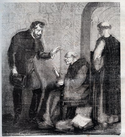 Diogo Inacio de Pina Manique (1733 -1805) portugisisk magistrat Han angriber det portugisiske friemonry Indgravering fra 1879 i "" History of Secretes, Politics and Religious Societes"" af Pierre Zaccone (1817-1895) af Anonymous Anonymous