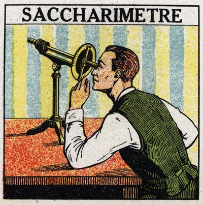 Dobbelt brydning: sakkarimeter. Anonym illustration af 1925. Privat samling. af Anonymous Anonymous
