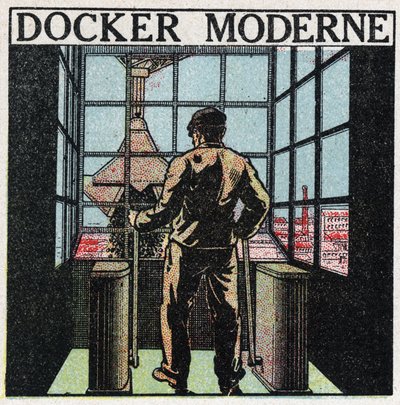 Elektrisk værktøj: moderne havnearbejder (1920