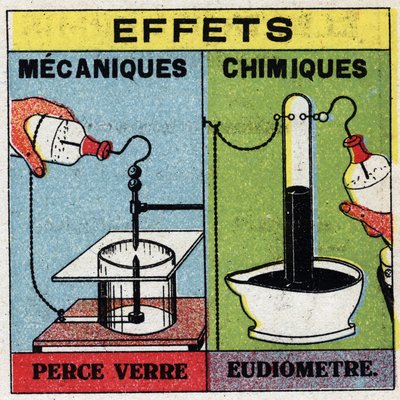 Elektrokemi: virkninger af elektriske gnister. Brug af et eudiometer. Anonym illustration fra 1925. Privat samling. af Anonymous Anonymous