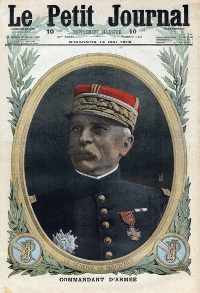 Første Verdenskrig 1914-1918 (Krig 14-18). Portræt af general Louis Ernest de Maud