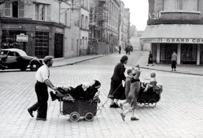Frankrig juni 1940: Udvandring af befolkningen ved Porte d