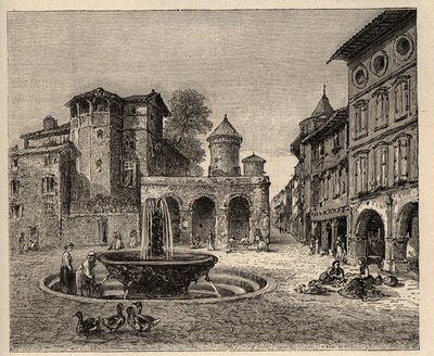 Gaillac - Tarn - Occitanie - indgravering i "" PATRIE" - PECTUREQUIREQUE BESKRIVELSE AF FRANKRIG I 6 BIND AF LUCIEN HUARD - slutningen af ​​det 19. århundrede af Anonymous Anonymous