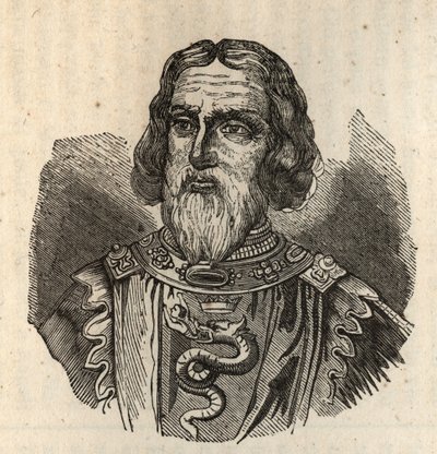 Visconti - Galeazzo I Visconti - hjelmgravering af Anonymous Anonymous