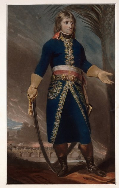 General Napoleon Bonaparte - Anonym - 1796 - Mezzotint - 57,5x40,3 - Privat samling af Anonymous Anonymous