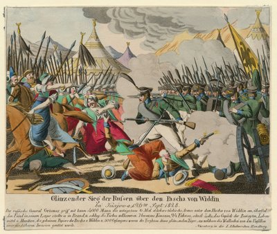 Guerre russo-turque de 1828-1829 - Strålende sejr for russerne over Pasha af Vidin (Omer Pacha Latas af Anonymous Anonymous
