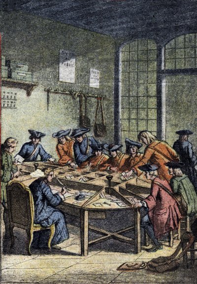 Posthusets historie: et sorteringsrum under Ludvig XV