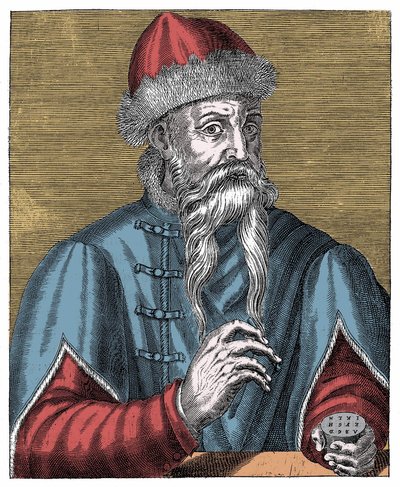 Johann Gutenberg, tysk bogtrykker og guldsmed af Anonymous Anonymous