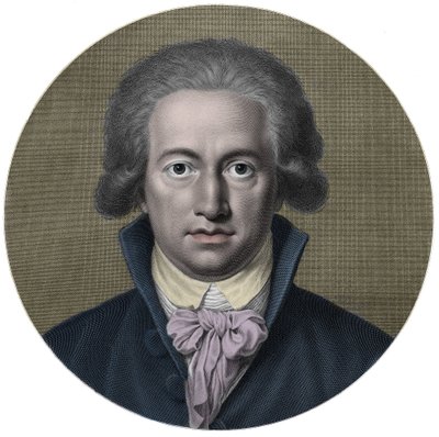 Johann Wolfgang von Goethe (1749-1832). tysk forfatter. Stik 19. århundrede - Portræt af Johan Wolfgang Goethe (1749 - 1832), tysk forfatter af Anonymous Anonymous