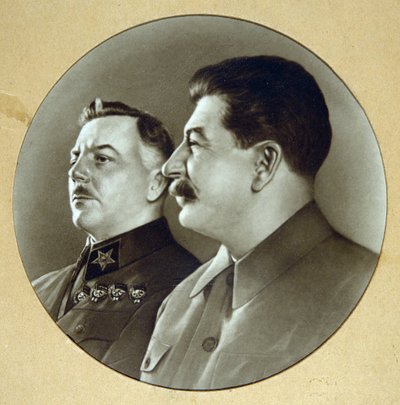 Yosef Stalin og Kliment Voroshilov (Vorochilov af Anonymous Anonymous