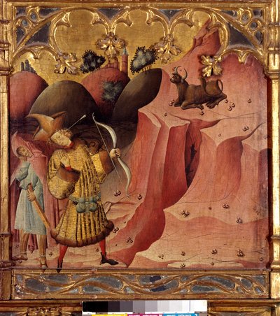 Legenden om Saint Michael: På Mount Gargan i Puglia bliver en egare-tyr fundet af en beboer i Siponte. Dyret kan ikke nærmes og sender pilene tilbage til den, der trak det. Det ville være en optræden af ærkeenglen Saint Michael, beskytter af t af Anonymous Anonymous