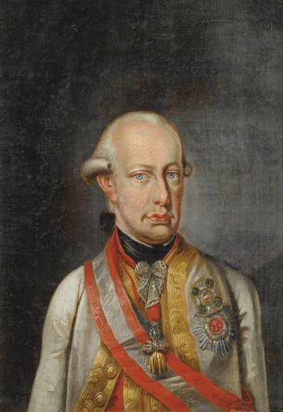 Leopold II Empereur des Romains - Nyklassicisme: Portræt af Leopold II, den hellige romerske kejser (1747-1792), Anonym, ca. 1780. Olie på lærred, 34x23,5. Privat samling af Anonymous Anonymous