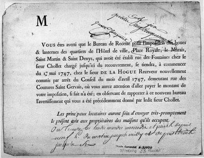 Skrivelse fra Skattekontoret angående betaling af skatter af april 1747. af Anonymous Anonymous