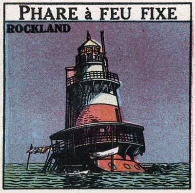 Lyssignaler: Rockland forlygte. Anonym illustration fra 1925. Privat samling. af Anonymous Anonymous