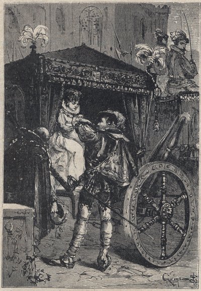 Lucrezia Borgia med sin første mand Giovanni Sforza d