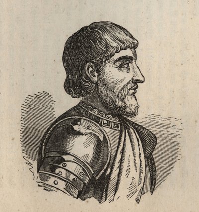 Matthæus ifølge Visconti (Mathieu II Visconti) - Matteo II Visconti - 1319-1355 - gravering - af Anonymous Anonymous