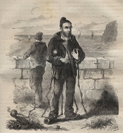 Militær dømt til fængslet i Toulon i det 19. århundrede. Indgravering i "Fangernes historie fra deres skabelse til i dag"" (1877) af Pierre Zaccone (1817-1895) (Colonia Penale - Straffekoloni). Privat samling. af Anonymous Anonymous