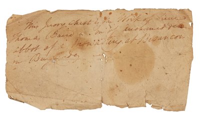 Note til fransk gotisk elfenbenskompositkiste, ca. 1330 (papir) af Anonymous Anonymous