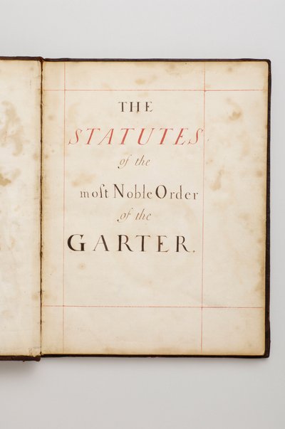 Order of the Garter: Book of Statutes, der tilhørte Charles Fitzroy, Duke of Grafton - Akvarelmanuskript, Beg. 1700-tallet af Anonymous Anonymous