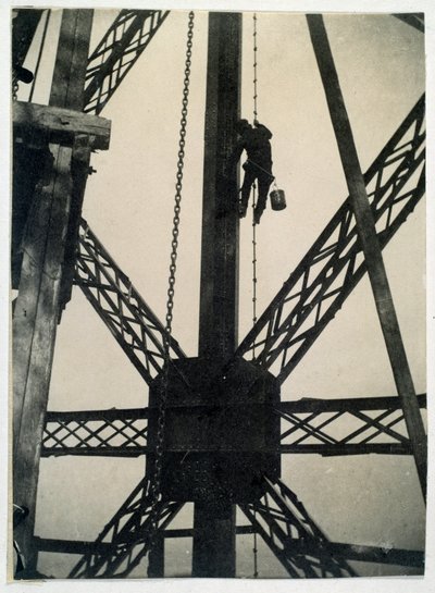 Maler på Eiffeltårnet i 1889, Paris af Anonymous Anonymous