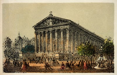 Paris 1874: La Madeleine-kirken, privat samling af Anonymous Anonymous