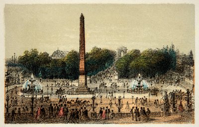 Paris 1874: Place de la Concorde, privat samling af Anonymous Anonymous