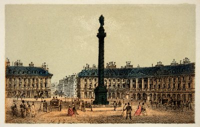 Paris 1874: Place Vendome, privat samling af Anonymous Anonymous