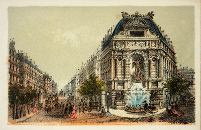 Paris 1874: Saint Michel-fontænen, privat samling af Anonymous Anonymous