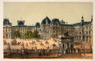 Paris 1874: Det nye Louvre, privat samling af Anonymous Anonymous