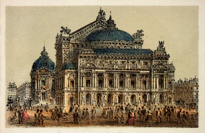 Paris i 1874: Den nye opera (opera garnier), privat samling af Anonymous Anonymous