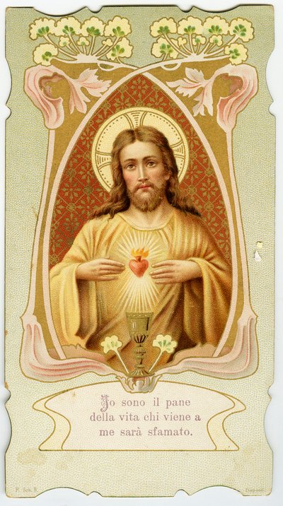 Fromme billede: Sacred Heart (chromolithography) af Anonymous Anonymous