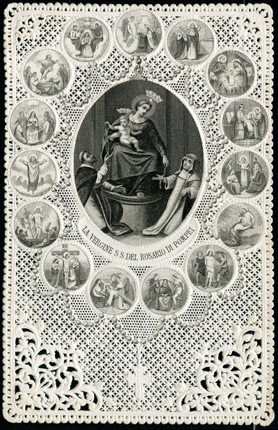 Fromm billede: Rosenkransfrue i Pompei (gravering) af Anonymous Anonymous